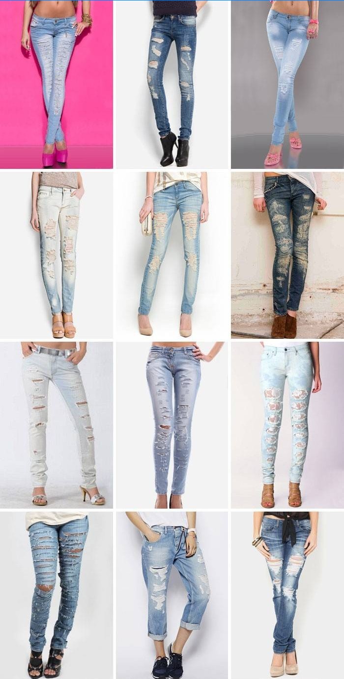 Schöne zerrissene Jeans