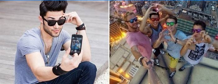 Ideen für männliche Selfies - originelle Posen