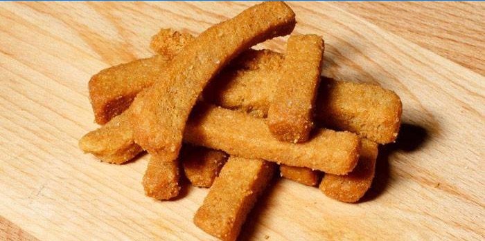 Gesalzene Croutons für Bier