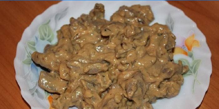 Stroganoff kochte Leber