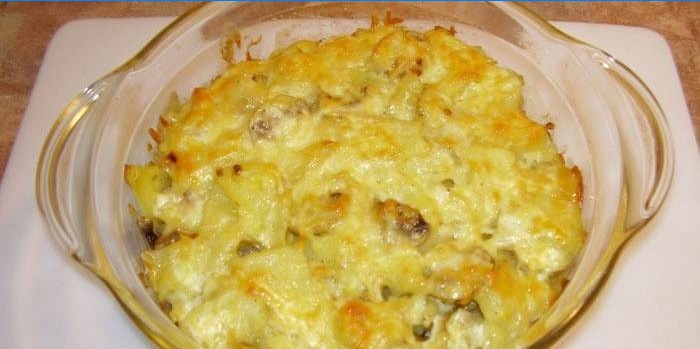 Pilzauflauf mit Kartoffeln