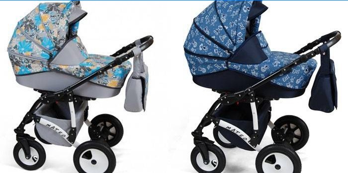 Alis Mateo Kinderwagen Modell Blau und Grau