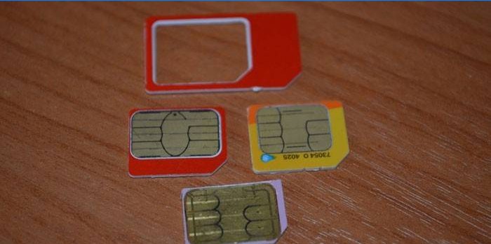 Normale, Mikro- und Nano-SIM-Karte