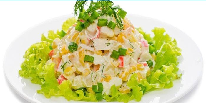 Krabbensalat mit Mais