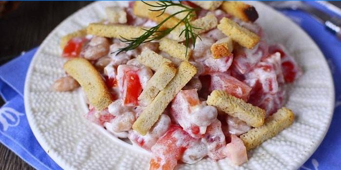 Tomatensalat mit Semmelbröseln