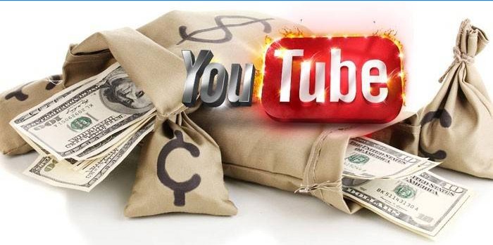 Geld in Taschen und Youtube-Logo