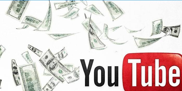 Banknoten und die Inschrift YouTube