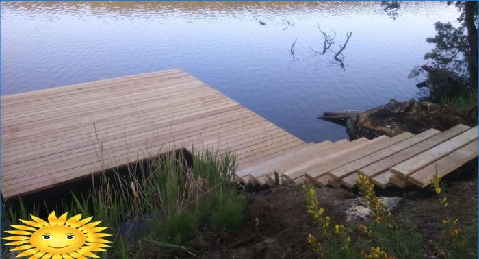 Wie man mit eigenen Händen einen Gehweg, eine Plattform, einen Pier an einem Stausee baut