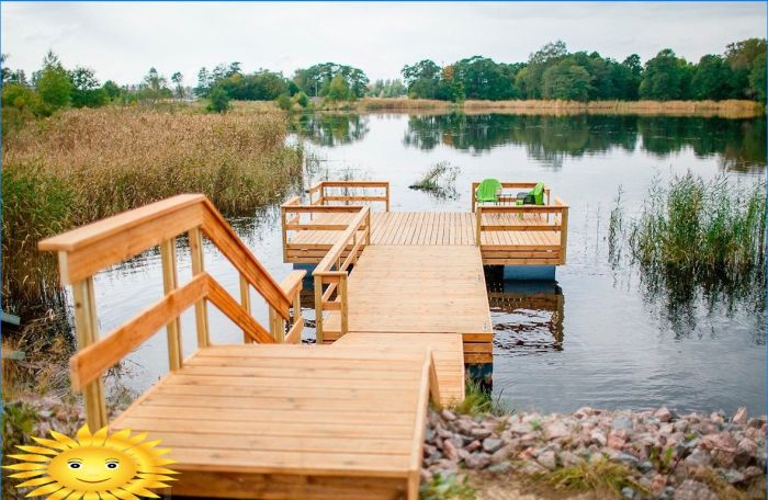 Wie man mit eigenen Händen einen Gehweg, eine Plattform, einen Pier an einem Stausee baut