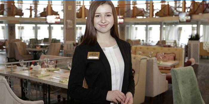 Administrator Mädchen in einem Restaurant