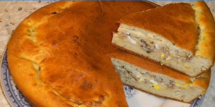 Kefir-Sauerrahm-Teigpastete mit herzhafter Füllung