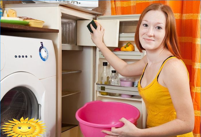 Waschen Sie den Kühlschrank vor dem Urlaub