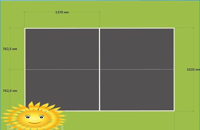 Allwetter-Tennistisch zum Selbermachen: Zeichnungen, Maße