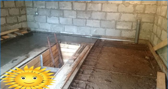 Betonboden in der Garage: Beton gießen, streichen