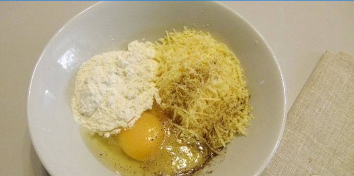 Teig mit Parmesan