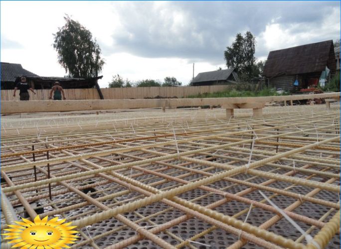 Verwendung einer Glasfaserverbundverstärkung für das Fundament