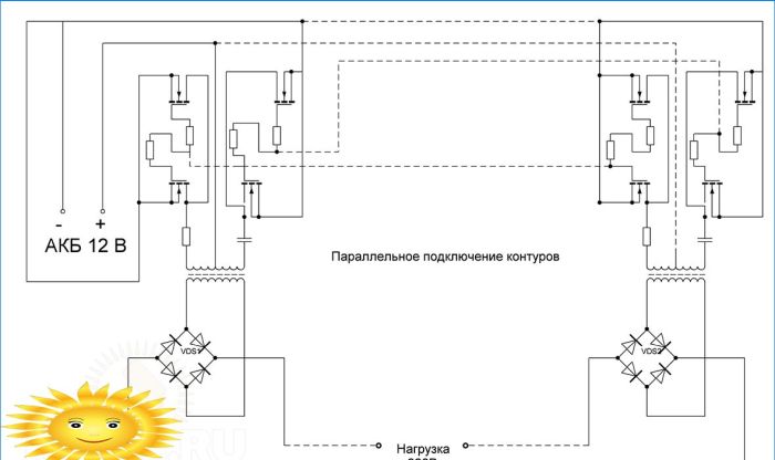 Parallelschaltplan der Wandlerschaltungen