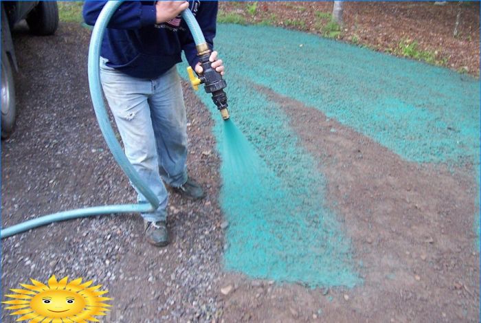 Hydroseeding des Rasens zum Selbermachen