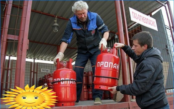 Heizung des Hauses mit Flüssiggas in Flaschen. Wir verstehen die Funktionen