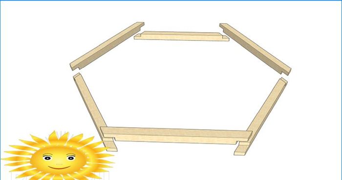 Holzgrill für einen Pavillon