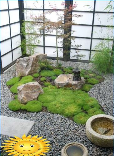 Der japanische Garten ist ein klassisches Beispiel für ethnischen Stil in der Landschaftsgestaltung