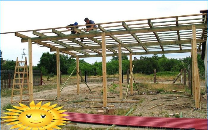 Do-it-yourself-Carport auf dem Land