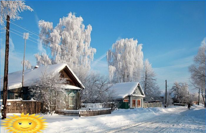 Fotosammlung: Russischer Winter im Dorf