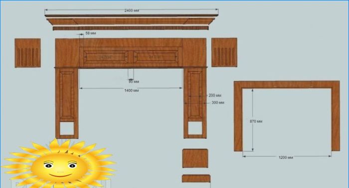 Mit eigenen Händen vor den Kamin. Aus Holz ein Portal machen