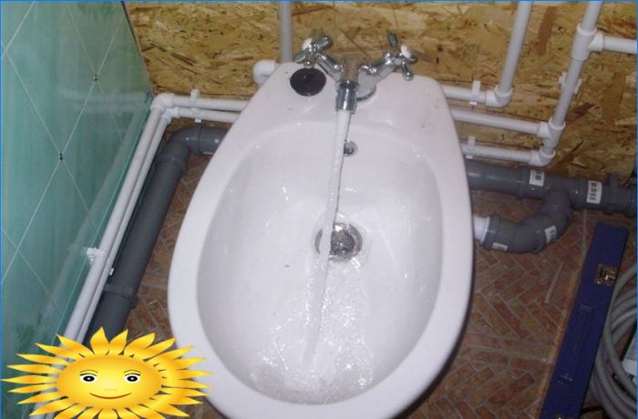 Installation eines bodenstehenden Bidet