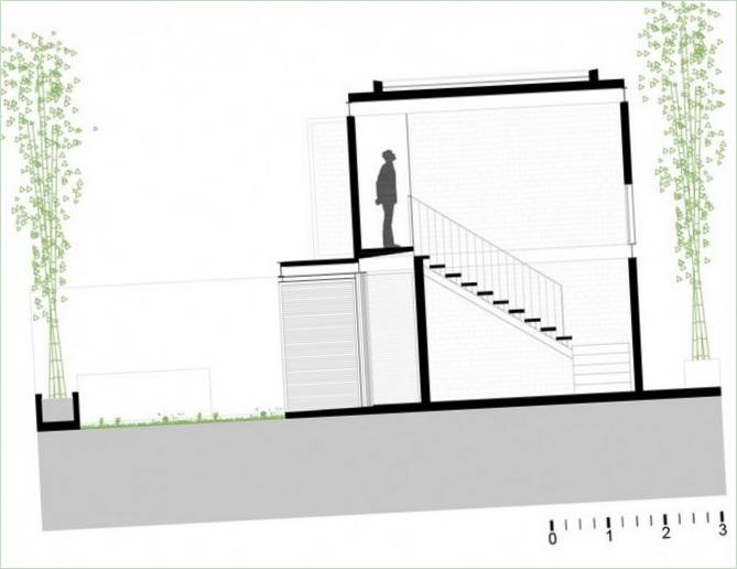 Schema eines stilvollen Lofts in Mexiko