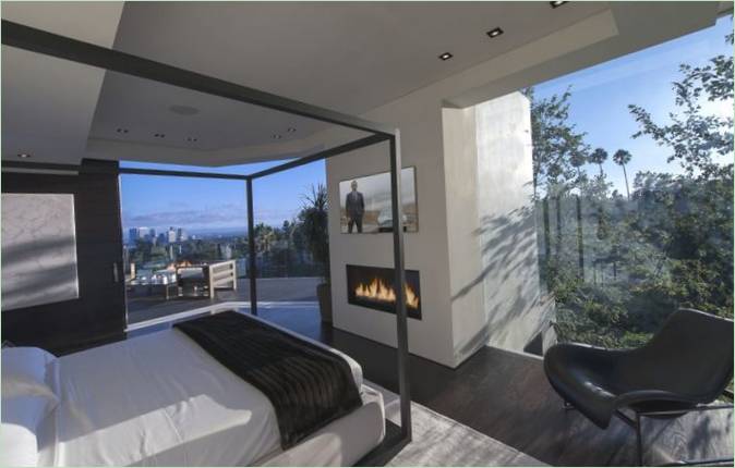 Schlafzimmer des Laurel Way Mansion von Whipple Russell Architects in Kalifornien