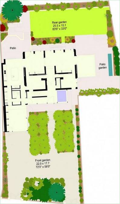 Lageplan Diagramm The Lawns Residence