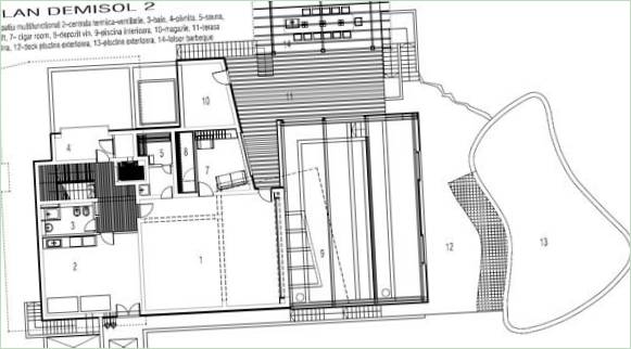 Grundriss eines Zinkhauses in Rumänien