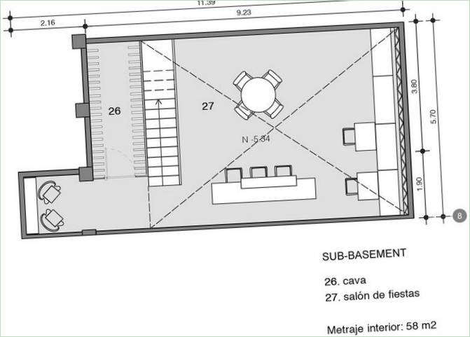 Grundriss des luxuriösen Landhauses Casa Lomas II in Mexiko