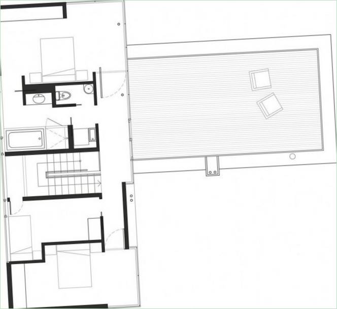 Gambier Island Mansion. Schematische Darstellung unter