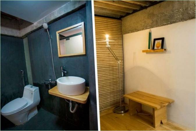 Fotocollage: Badezimmer in einer Privatwohnung in Hanoi