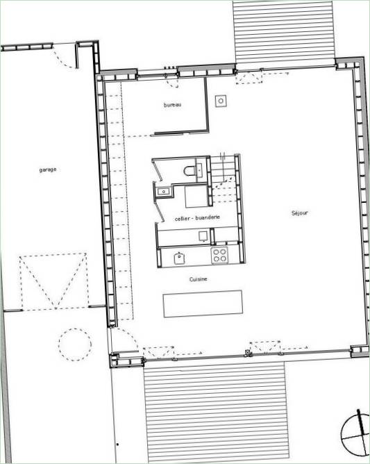 Grundrisse der Villa B von Tectoniques Architects in Frankreich