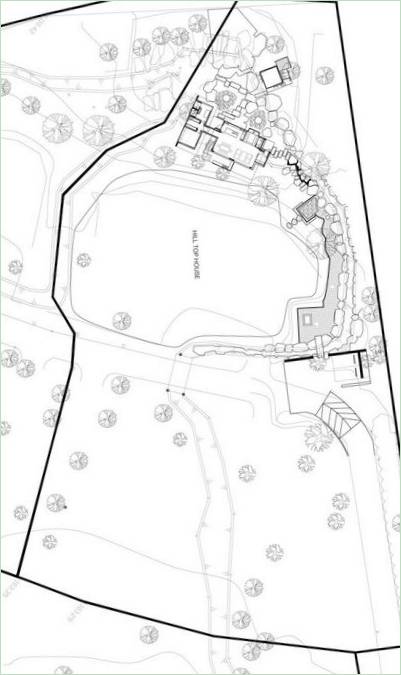 Schematische Darstellung der Hilltop House Private Residences