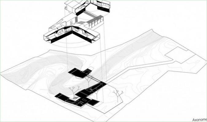 Schematische Darstellung einer einzigartigen Villa von Architecture Brio