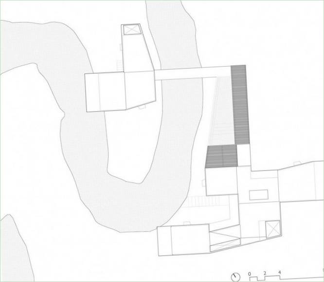 Schematische Darstellung der einzigartigen Villa von Brio