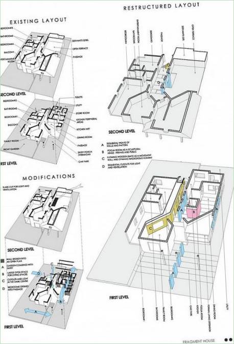 Grundrisse des Fragment House von GRCA