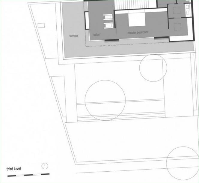 Grundrisse eines Hauses im ethnischen Stil