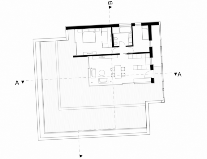 Grundrissdarstellung des Erdgeschosses