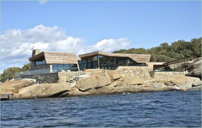 Ketney-Hütte an den Klippen von Vestfold, Norwegen