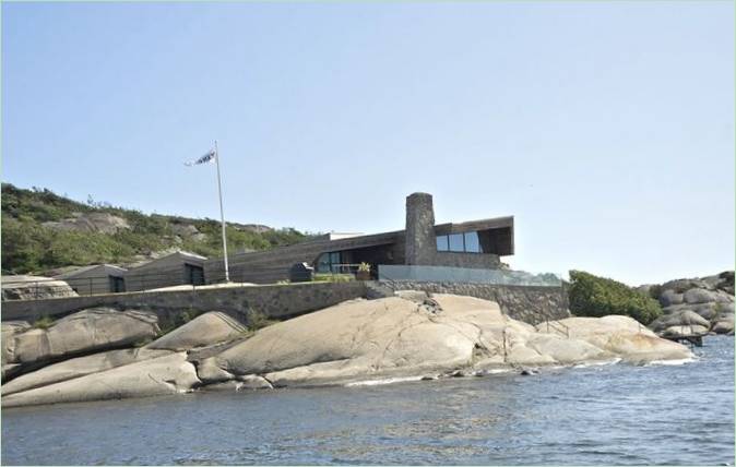 Ketny-Hütte auf den Felsen von Vestfold, Norwegen