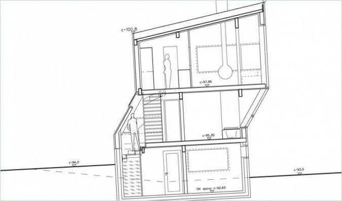 Innenarchitektur für ein ungewöhnliches Haus von JVA, Norwegen