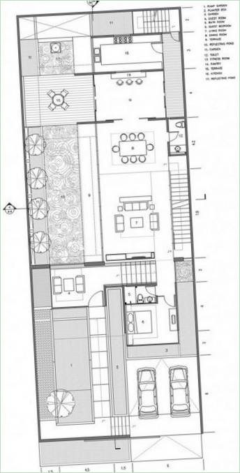 Schematische Darstellung eines Privathauses