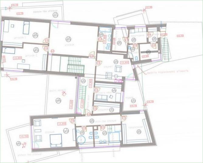 Haus von Herrn R. Plan des ersten Stockwerks