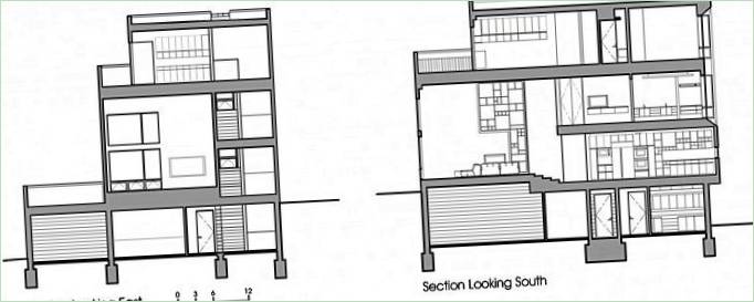 Frontprojektion des Hauses