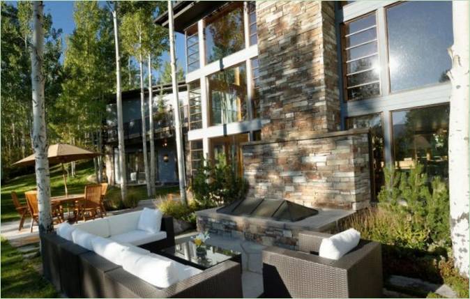 Fassade eines Privathauses in Aspen